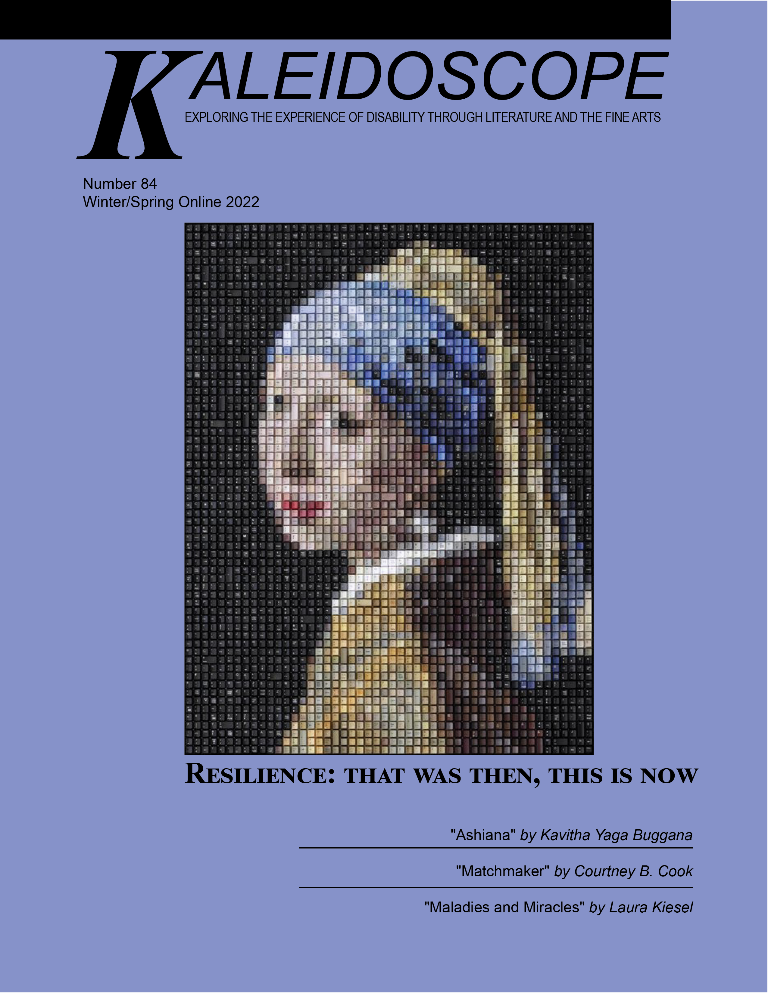 The cover of issue 84 of Kaleidoscope. It featured a recreation of "Girl with a Pearl Earring" by Erik Jensen.